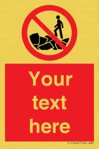 Custom No climbing on rocks